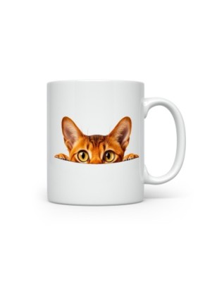 Ceramic Mug - Peeking Cats - 300ml
