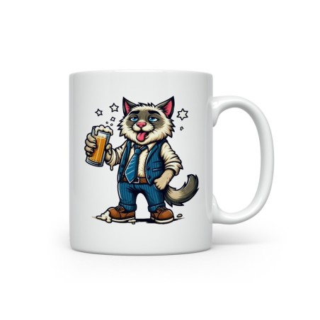 Ceramic Mug - Drunk Cats - 300ml