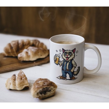 Ceramic Mug - Drunk Cats - 300ml